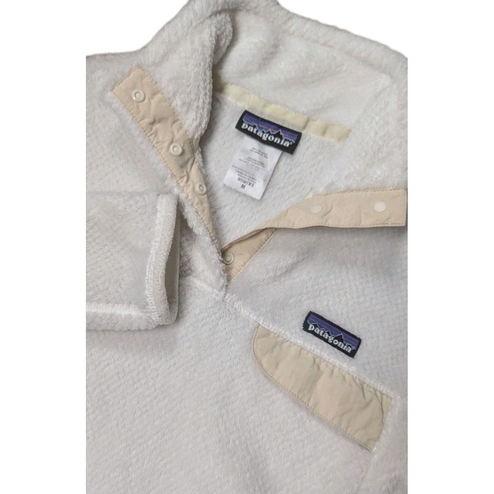 Patagonia Re-Tool Snap-T Sherpa Fleece Pullover White Women's Medium